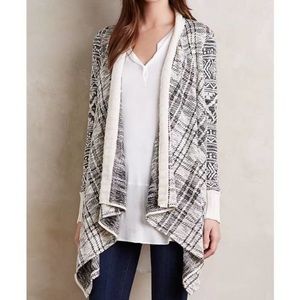 Anthropologie Tiny Mazarine Jacquard Knit Cardigan